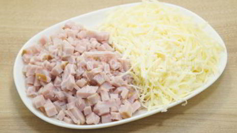 блинчики с ветчиной и сыром