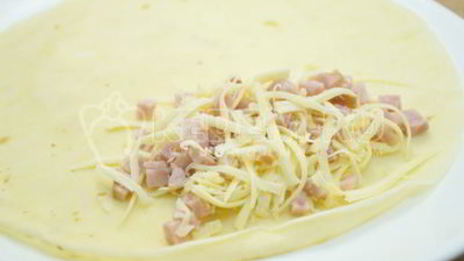 блинчики с ветчиной и сыром