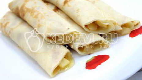 блинчики с яблочной начинкой