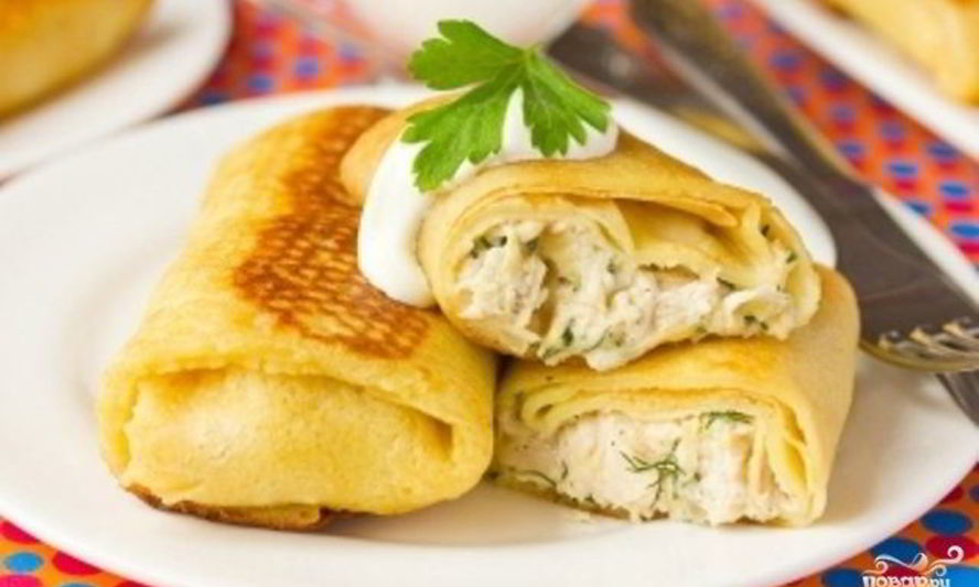 Рецепт блинов конвертом