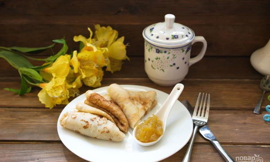 Рецепт блинов на кислом молоке