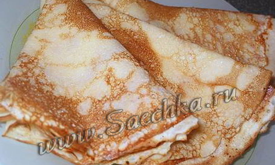 Рецепт блинов на молоке и кефире