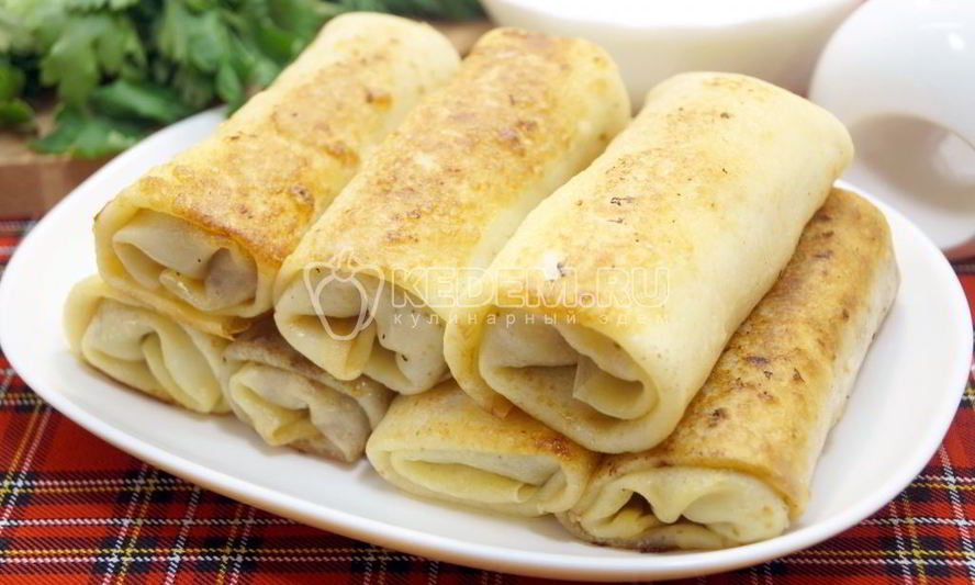 Рецепт блинов с фаршем