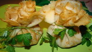 Блины с грибной начинкой