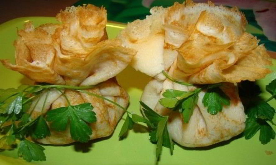 Рецепт блинов с грибной начинкой