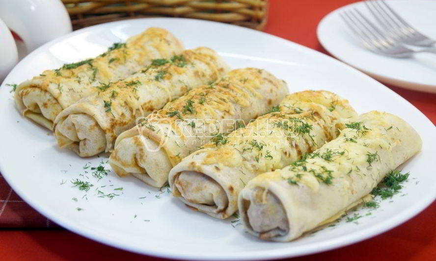 Рецепт блинов с куриным фаршем