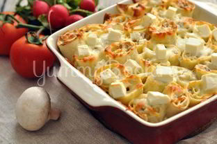 Блины с курицей и грибами