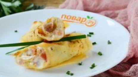 блины с помидорами