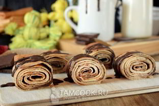 Блины с шоколадом