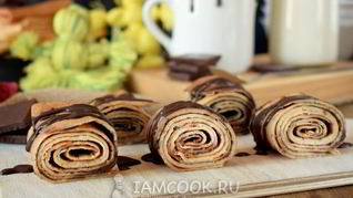Блины с шоколадом