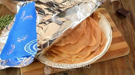 блины с шоколадом