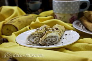 Блины с творогом и бананом