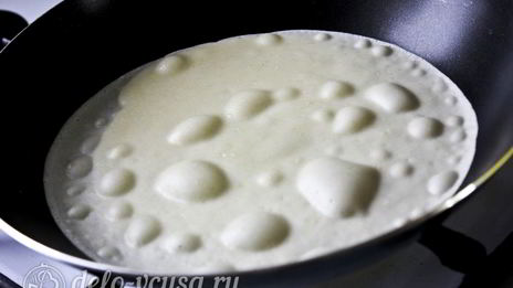 блины с творогом и бананом