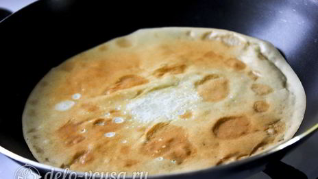 блины с творогом и бананом