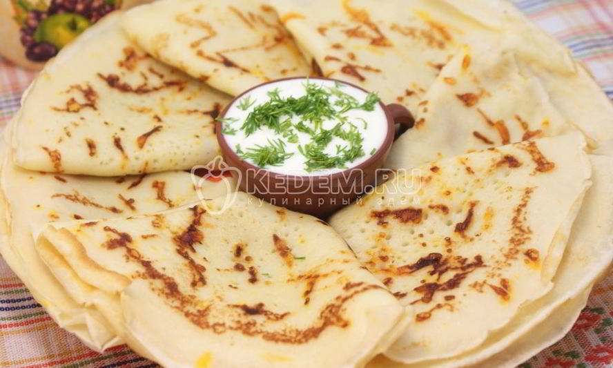 Рецепт блинов сырных