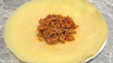 фаршированные блинчики мешочки