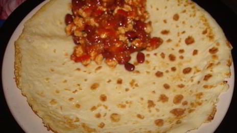 острые блинчики с индейкой по-мексикански