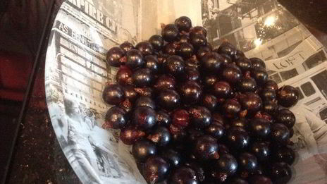 панкейки с черной смородиной