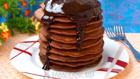 панкейки с шоколадом
