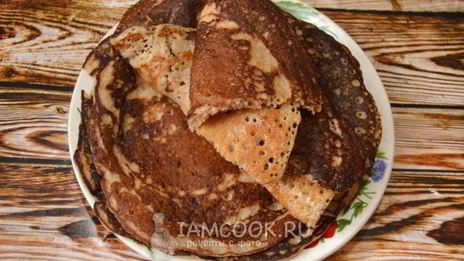 пшенично-гречневые блины на молоке и дрожжах