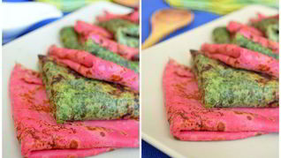 Разноцветные блинчики