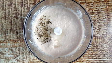 рисовые панкейки с муссом из тунца