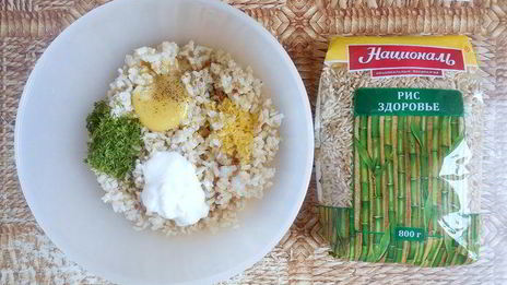 рисовые панкейки с муссом из тунца