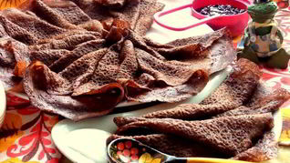 Шоколадно-овсяные блины