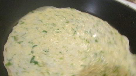 сырные блины с зеленью