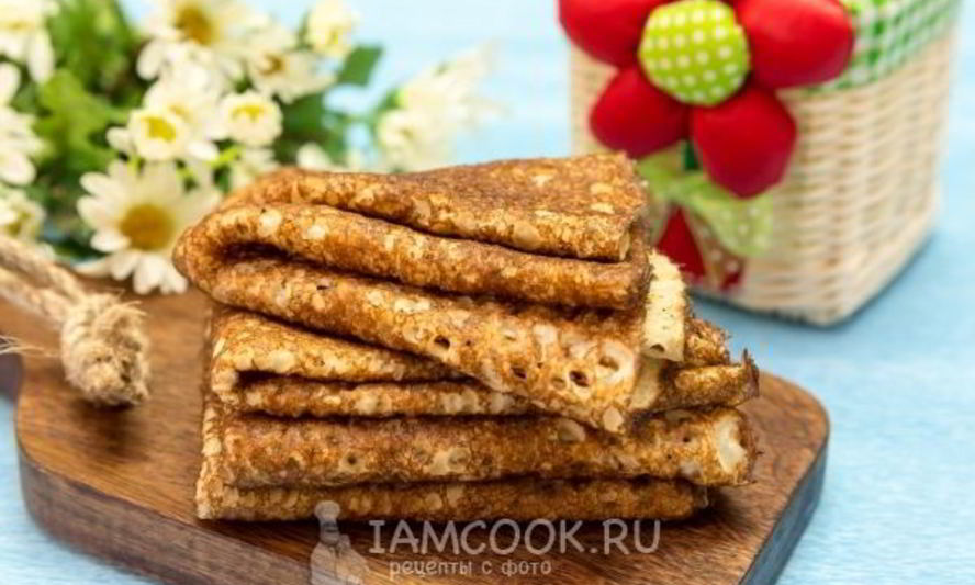 Рецепт тонких ажурных блинов на молоке