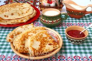 Тонкие блины на кефире