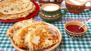 Тонкие блины на кефире