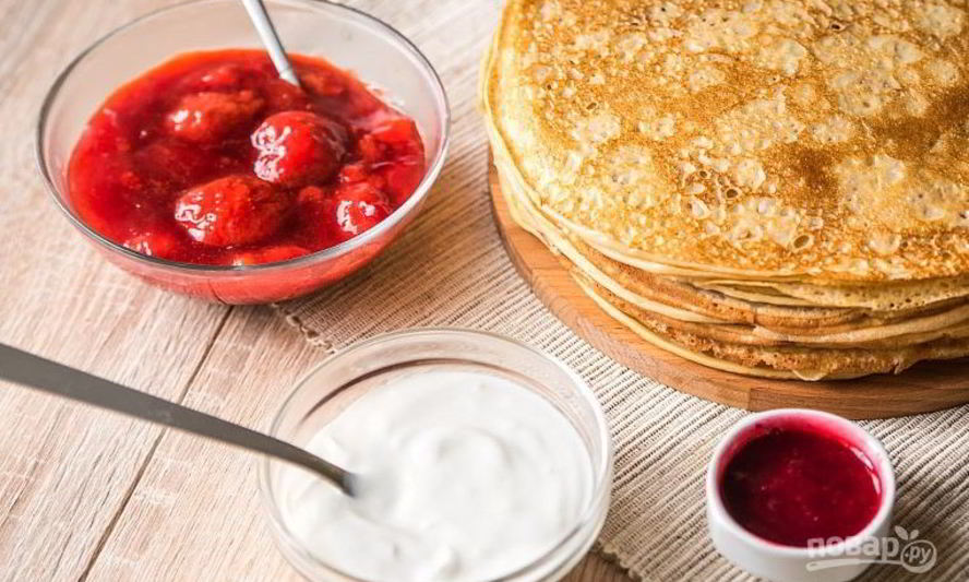 Рецепт тонких блинов на молоке