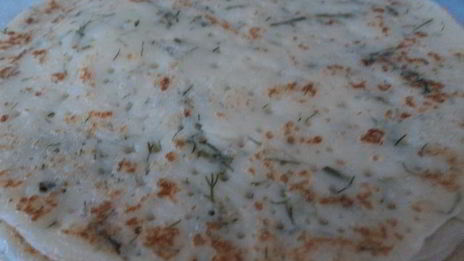 укропные блины с икрой