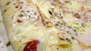 Запеченные блины с начинкой