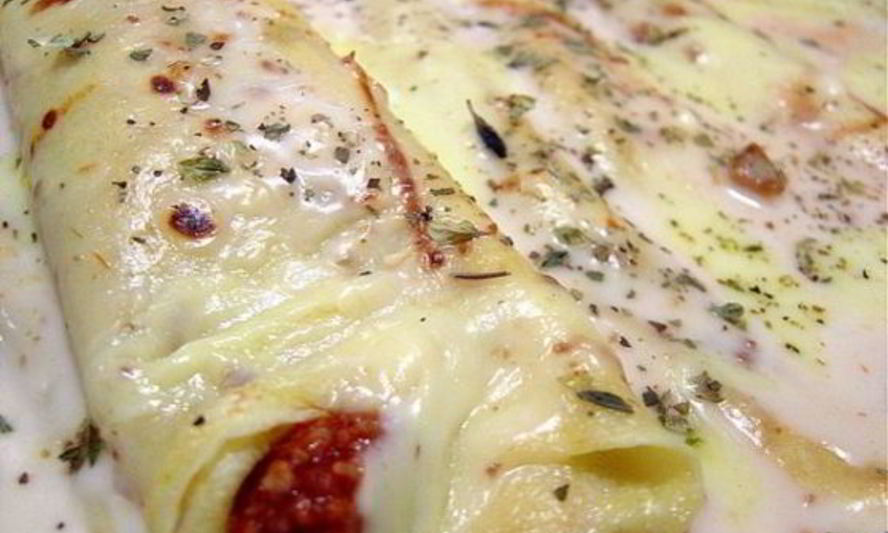 Рецепт запеченных блинов с начинкой