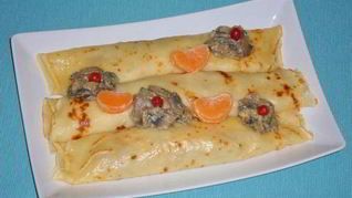 Заварные блинчики с начинкой