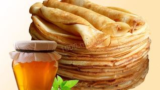 Заварные тонкие блины на сыворотке