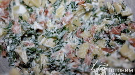 булочки-маффины с сырно-рыбной начинкой