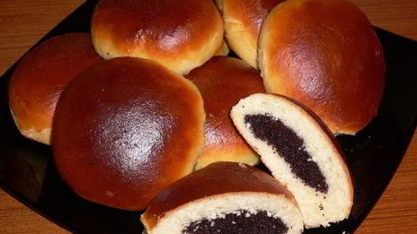 булочки с маком