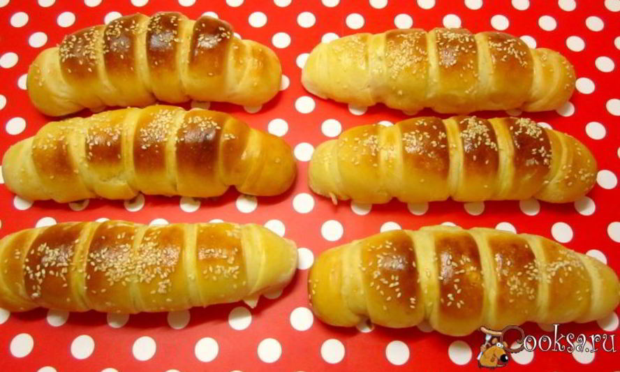 Рецепт булочек с сосисками