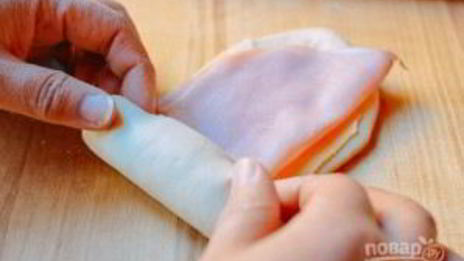 булочки с ветчиной и сыром