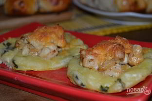 Картофельные ватрушки с курицей