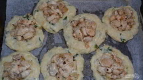 картофельные ватрушки с курицей