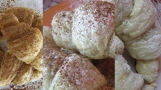 Круассаны с земляникой, ежевикой и шоколадом