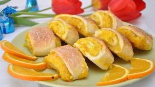 Мягкие булочки с апельсином