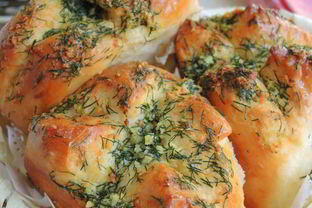 Пампушки чесночно-укропные