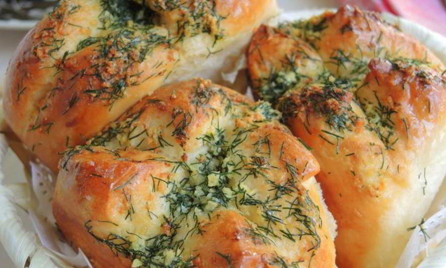 Рецепт пампушек чесночно-укропные