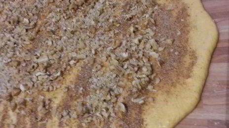 тыквенные булочки с ореховой начинкой