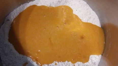 тыквенные булочки с ореховой начинкой